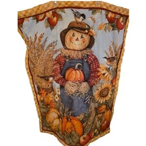 Nwot Fall Scarecrow Quilt Wall Hanging tapestry Autumn Thanksgiving Decor